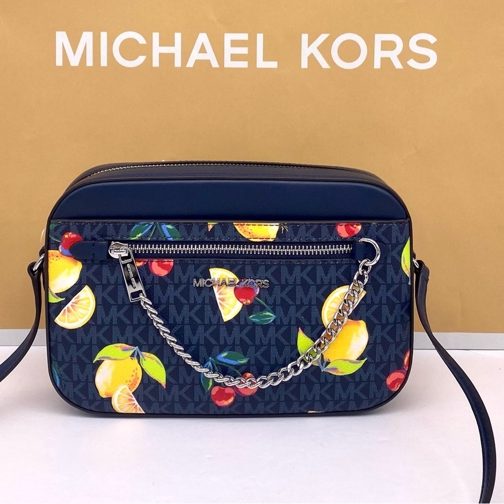 Michael Kors Large EW Zip Chain Crossbody Bag Admiral - Picture 4 of 12